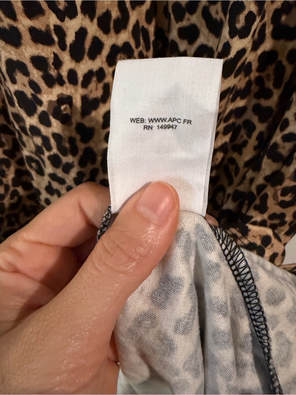✨A.P.C. | Dorothea Leopard Print High-Neck Midi Dress | Sz S - Picture 7 of 7